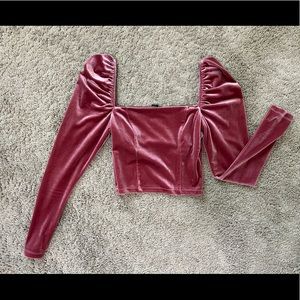 Velvet crop top from forever 21
